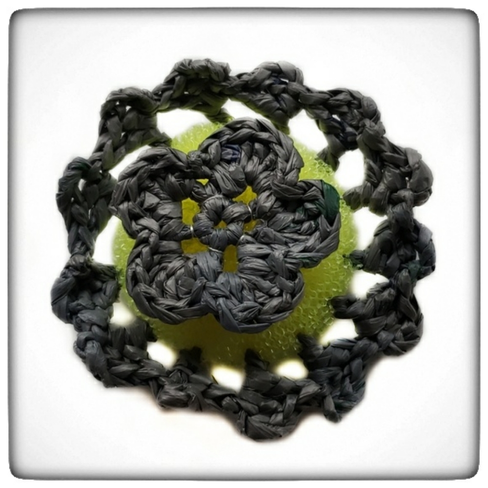 Recycled Crochet Plarn Upcycled Nylon Dish Scrubby